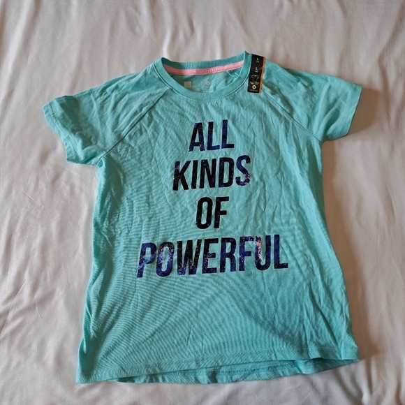 Xersion girls size 14 Aruba blue tshirt NWT - Picture 1 of 4